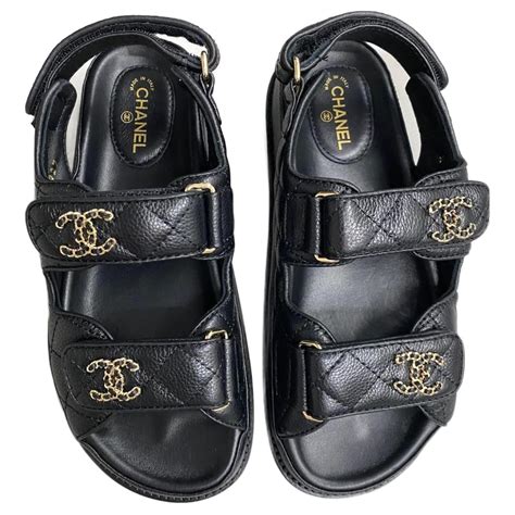 sandales velcro chanel|Chanel Velcro dad sandals.